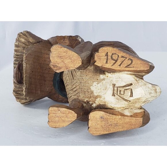 Arthur Shoemaker Dog Terrier Wood Carved Miniature Animal Folk Art Vintage 1972 - Picture 6 of 8